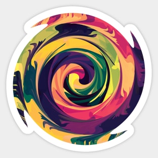 Rainbow Spiral 11 Sticker